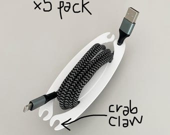 OH CRAB! x5 Organisateur/Support/Enrouleur de câbles