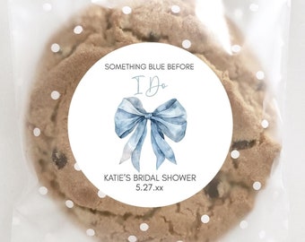 Something Blue Before I Do, Bow Bridal Shower Labels, Minimalist Wedding Stickers, Favors for Guests, Coquette Theme, Bachelorette Party