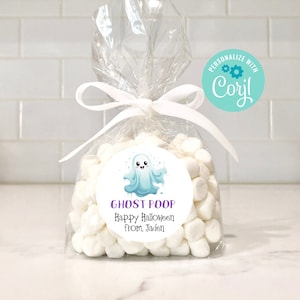 Halloween Labels, Ghost Poop, Favors for Guests, Halloween Tags, Classroom Party Snacks, Personalized Stickers, Trick or Treat Gift