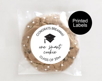 One Smart Cookie Label, Graduation Stickers, Cookie Favor Sticker, Class of 2025, Label for Guests, Personalized Favors, Minimalist Sticker