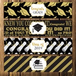 Graduation Water Bottle Labels Black Gold Graduation Party Etsy