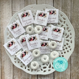 Editable Retirement Mint Favors, Retire Mint, Custom Mints, Maroon Floral, Printable Mint Toppers, Instant Download, Sweet Favor