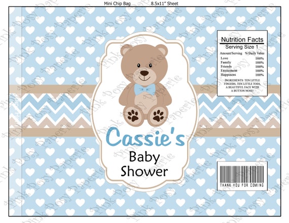  18 bolsas de fiesta de oso oso para baby shower
