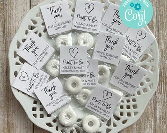 Editable Wedding Mint Favors, Mint to Be, Custom Mints, Heart Theme, Printable Mint Toppers, Instant Download, Reception Favors, Bridal Mint