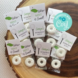Editable Retirement Mint Favors, Retire Mint, Custom Mints, Golf Theme, Printable Mint Toppers, Retirement Favors, Instant Download