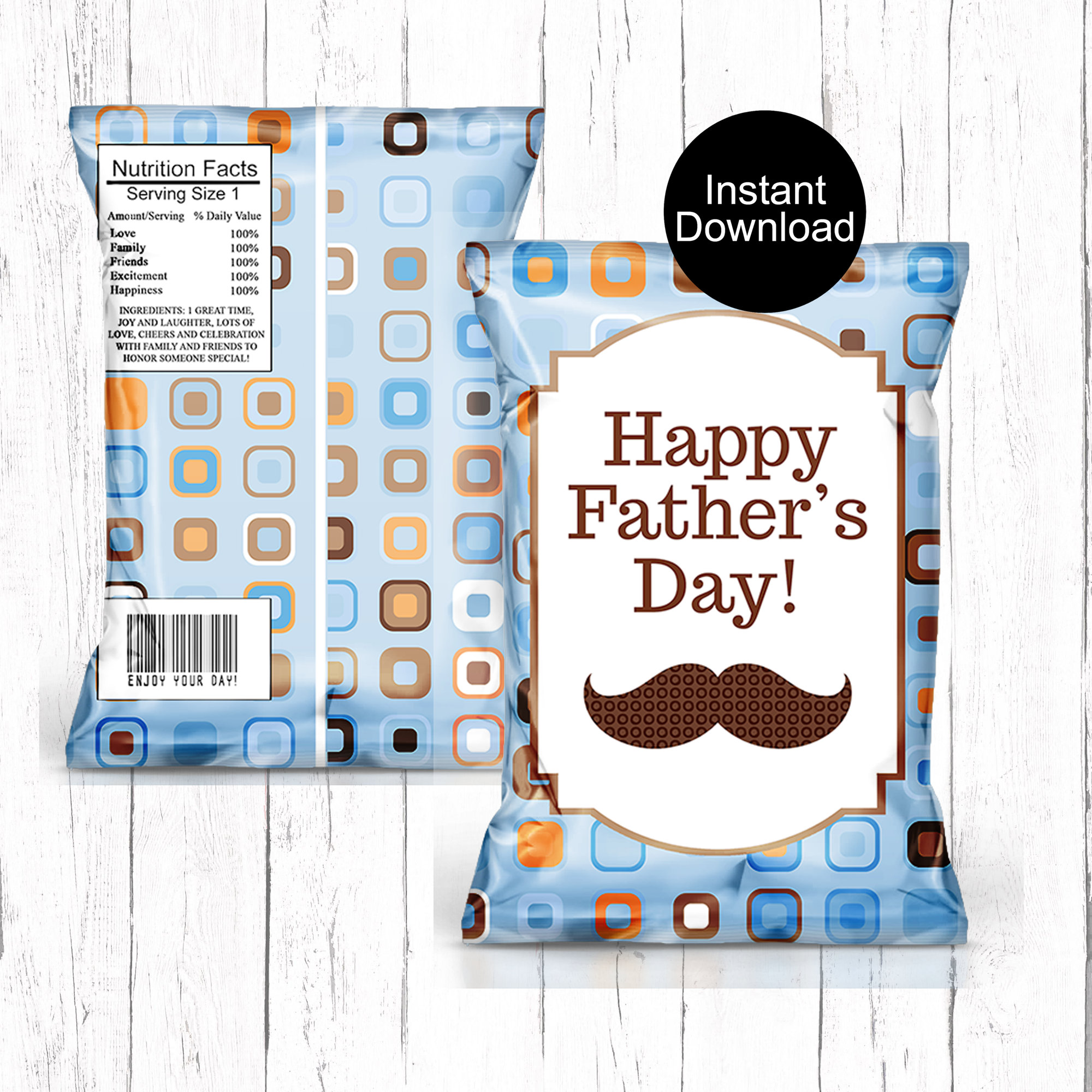 Father's Day Chip Bag, Father's Day Gift, Gift for Dad