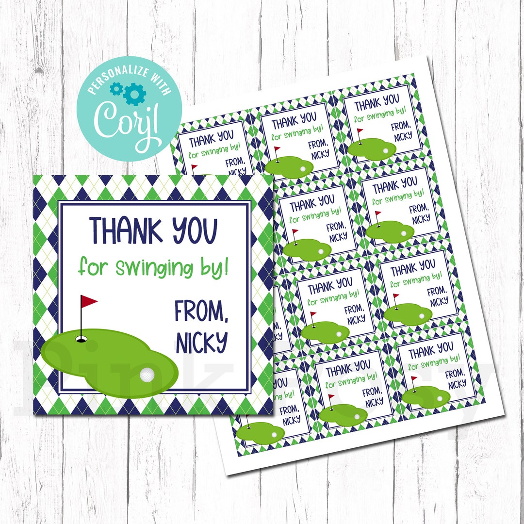 Editable Golf Gift Tags, Golf Birthday Party, Golf Snack Tags, Sports ...