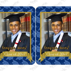 Graduation Hand Fans, Navy Blue Graduation Fans, Class of 2024 ...