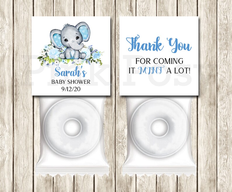 Baby Shower Mint Favors Boy Baby Shower Custom Shower Mints Etsy