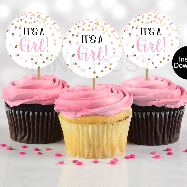 Baby Girl Cupcake Toppers Etsy