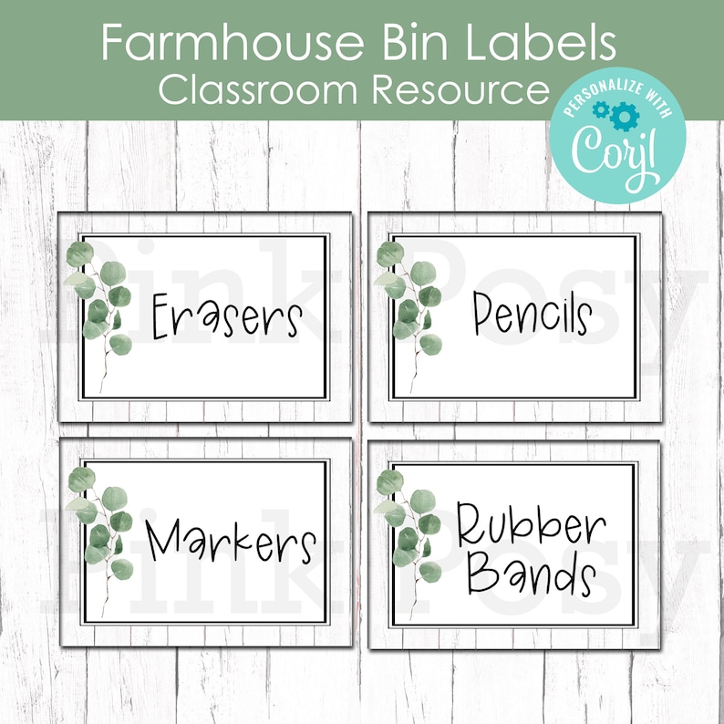 Editable Bin Labels Farmhouse Classroom Labels Classroom Etsy