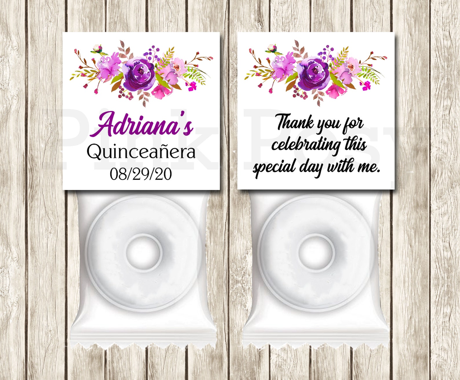 Editable Quinceanera Mint Favors Mis Quince 15th Birthday - Etsy