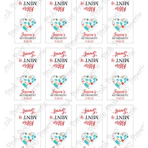 Editable Retirement Mint Favors, Retire Mint, Custom Mints, Nurse ...