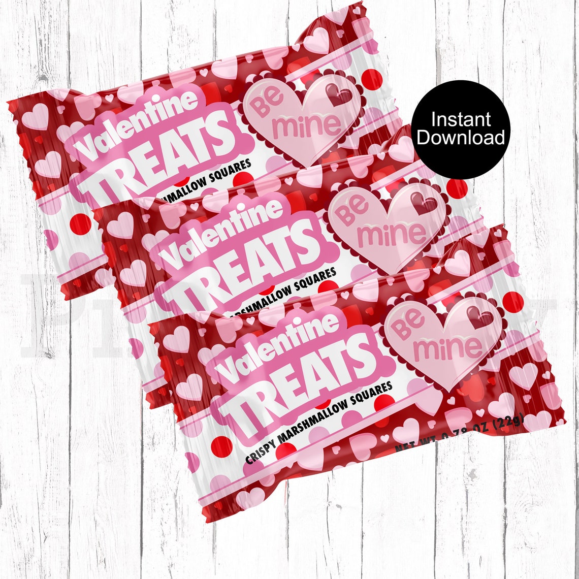 Valentine Rice Cereal Treats, Valentine Party Favors, Be Mine Valentine ...