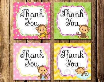 Monkey thank you | Etsy