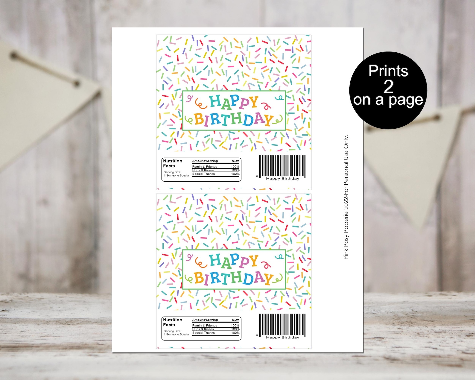 Pb Wrapper Birthday Candy Bar Wrappers, Birthday Favors, Party Favors, Printable ...