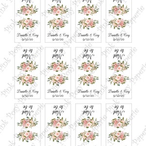 Editable Wedding Mint Favors, Mint to Be, Custom Mints, Pink Roses ...