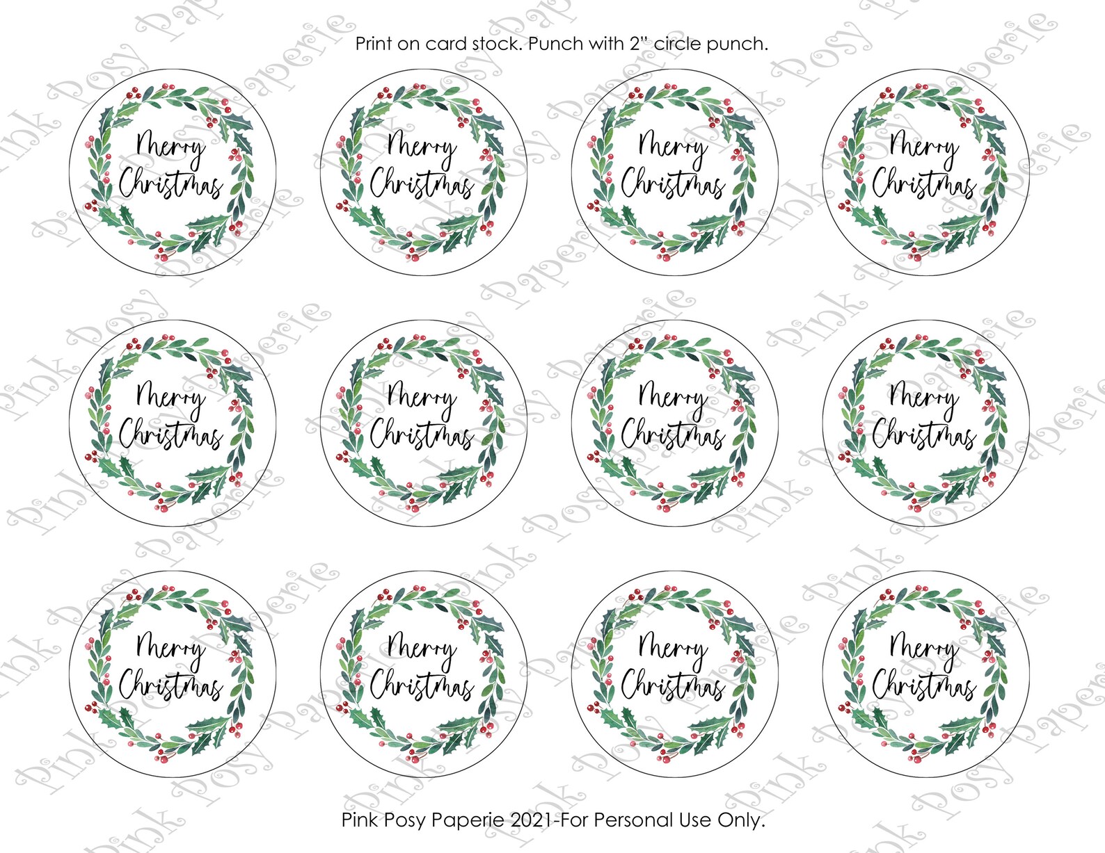 Printable Christmas Cookie Tags Christmas Gift Tags 2 | Etsy