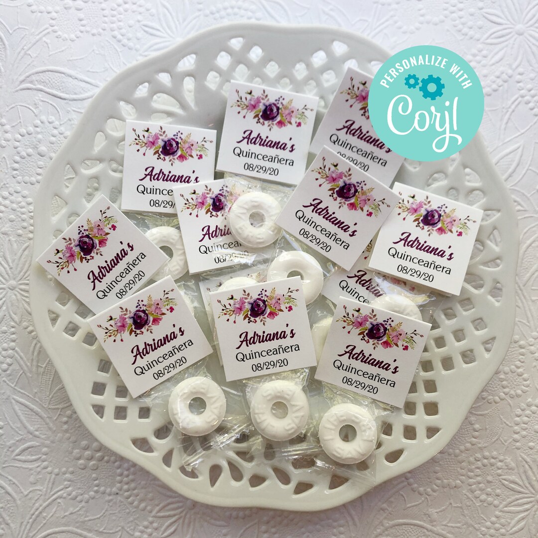 Editable Quinceanera Mint Favors Mis Quince 15th Birthday - Etsy