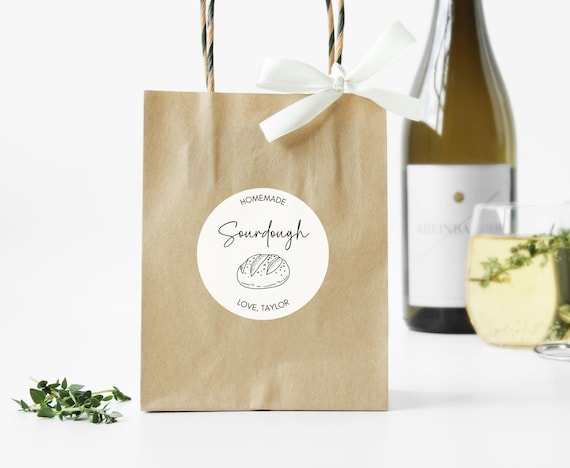 Sourdough Bread Labels, Homemade Bread Stickers, Baked with Love Labels, Bakery Business Stickers, Custom Baked Goods Labels, Artisan Bread