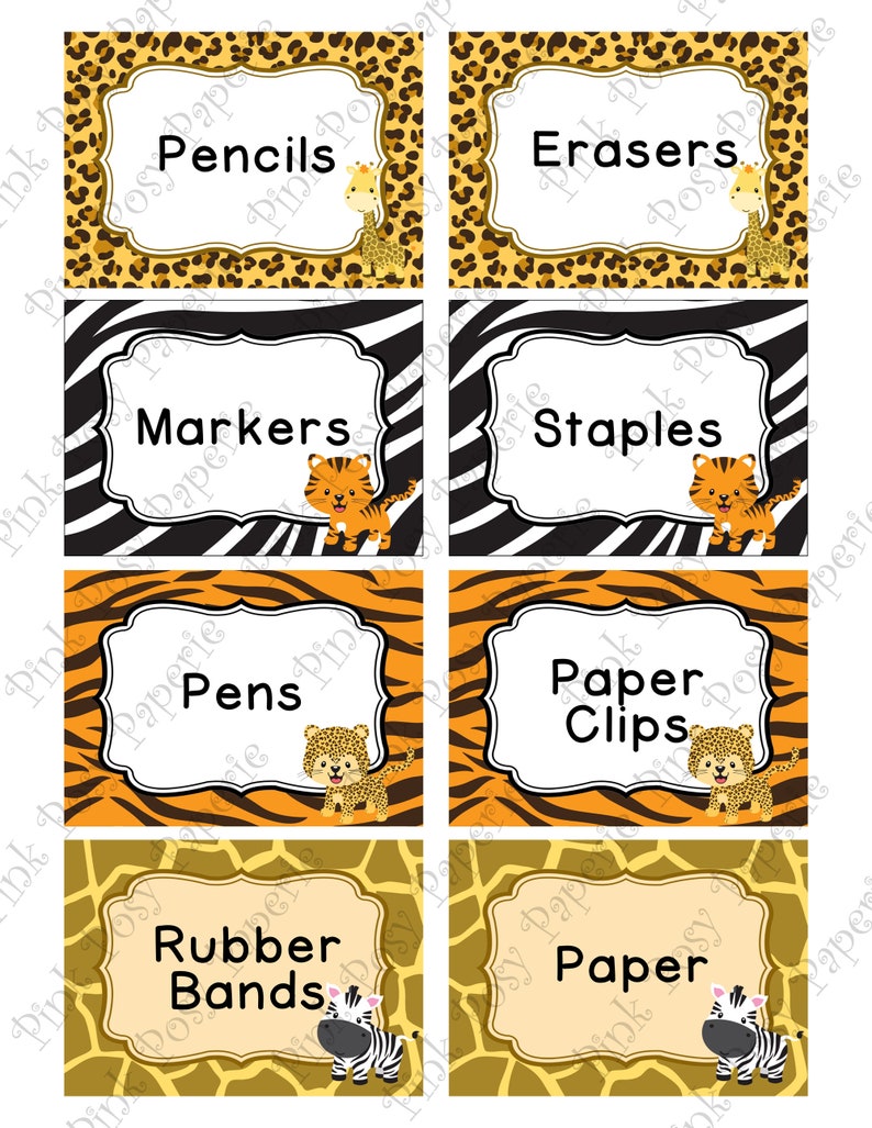 Editable Bin Labels Jungle Classroom Labels Classroom Decor Etsy