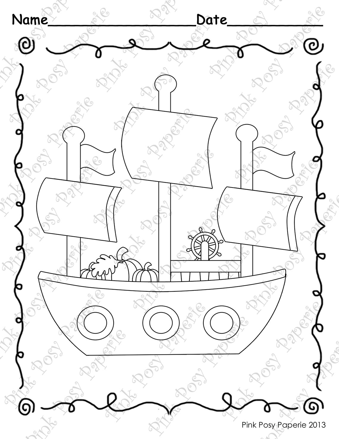 Thanksgiving Coloring Pages Kids Coloring Pages Printable - Etsy