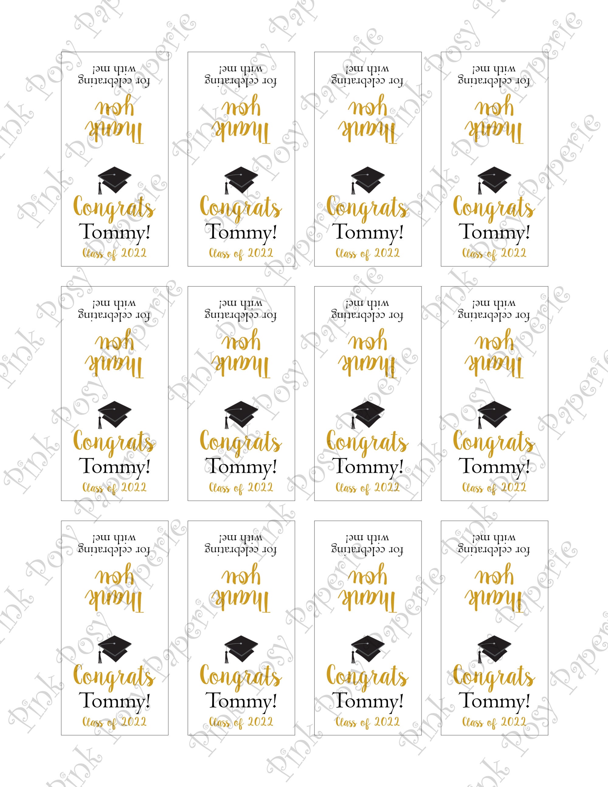 Recuerdos de graduación editables de menta, clase de 2024, mentas  personalizadas, tema de oro negro, adornos de menta imprimibles, descarga  instantánea, dulce recuerdo - Etsy México, image size:2000x2588