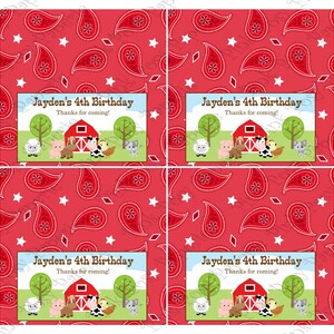 Editable Farm Animal Bag Toppers, Farm Birthday Favors, Barnyard ...