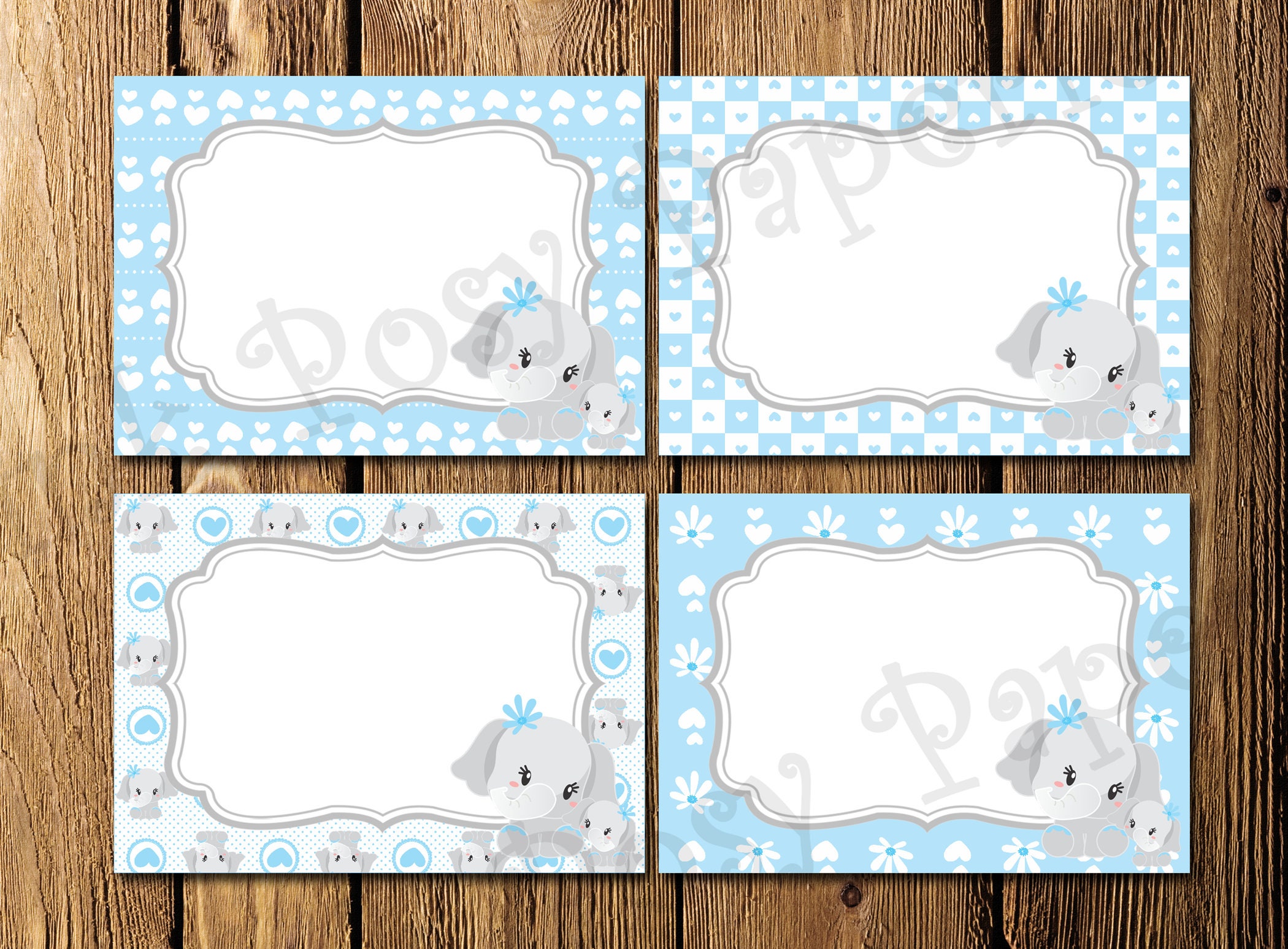 Elephant Food Labels Baby Shower Food Labels Instant Etsy