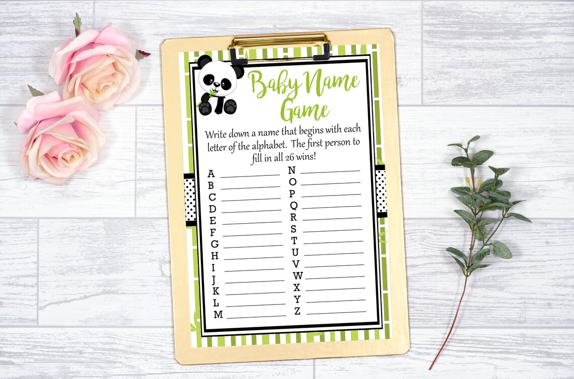 Panda Baby Shower Panda Game Bundle Gender Neutral Shower | Etsy