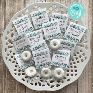 Editable Retirement Mint Favors, Retire Mint, Custom Mints, Greenery Theme, Printable Mint Toppers, Instant Download, Sweet Favor