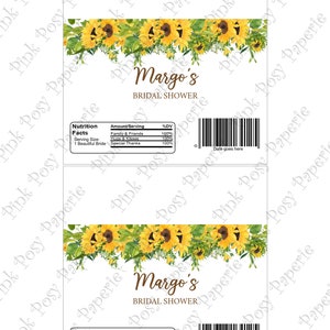 Editable Bridal Shower Candy Bar Wrapper, Bridal Favors, Candy Label ...