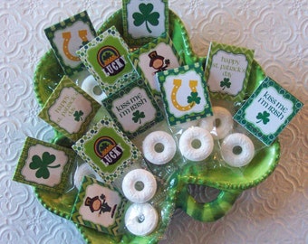 St Patrick's Day Mint Favors, St Patrick's Mint Toppers, St Pat's Party Favors, Skinny Bag Toppers, Instant Download, Printable Mint Toppers