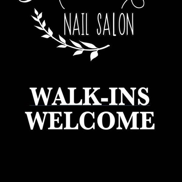 Walk Ins Welcome Decal vinyl window wall sticker for Small Business Salon Retail Shop door