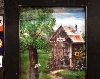 Outhouse bathroom | Etsy