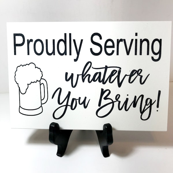 Personalized Golf Flag Sign - Gift Idea For Golf Lovers - Proudly Serving, Whatever You Bring Unwind, Relax, Enjoy main image 1