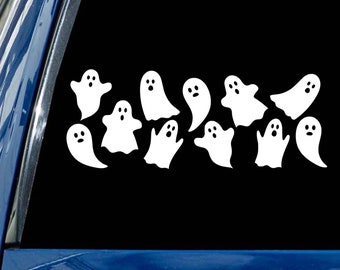 Ghosts decal Set of 10 Halloween decor vinyl stickers die cut