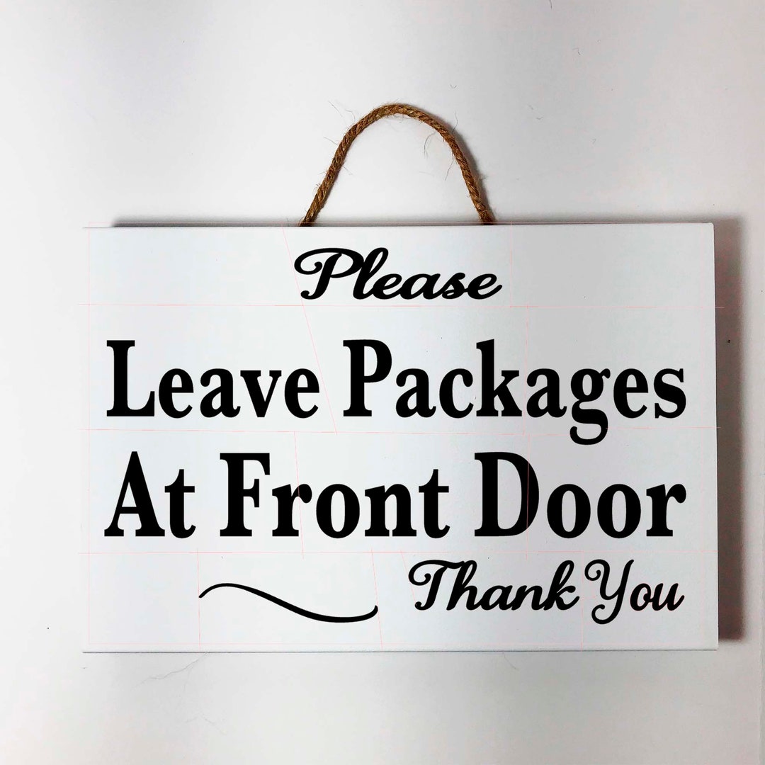 Package Delivery Instructions Sign: Front Door, Screen Door