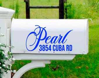 Personalized Mailbox Decal: Elegant Address Vinyl Sticker