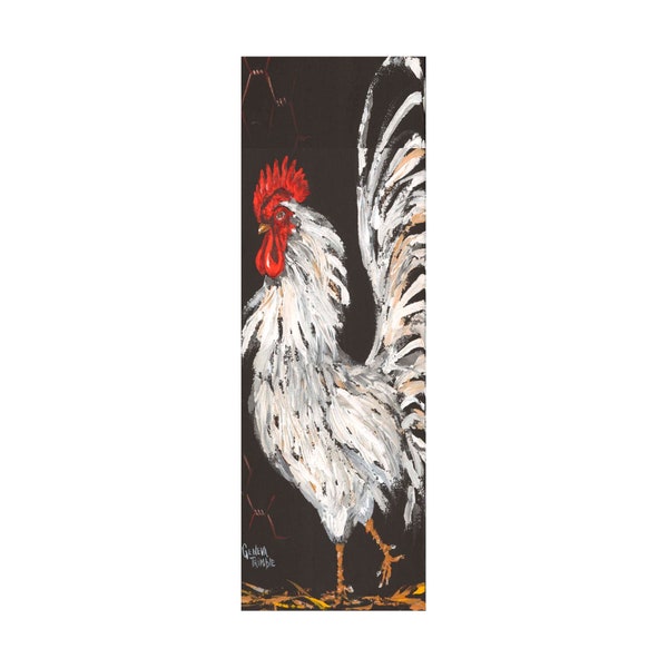 Coq blanc peinture art print UNFRAMED décor de poulet