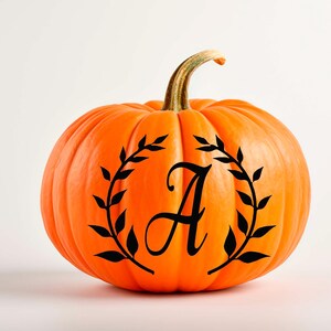 Monogram Decal for pumpkins doors windows halloween autumn fall decor