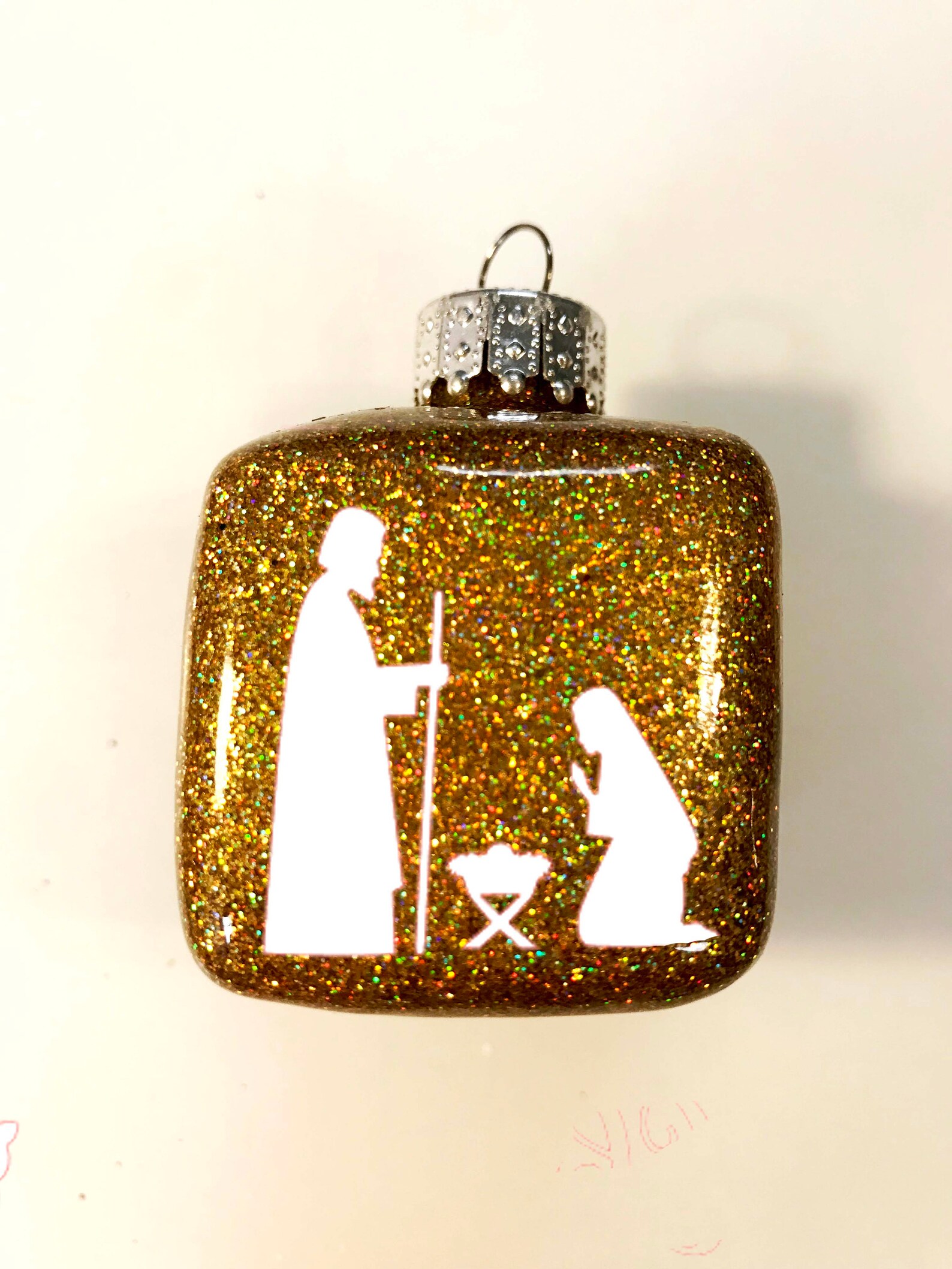 Clear cube ornament GLASS blanks SET of 8 DIY using vinyl Etsy