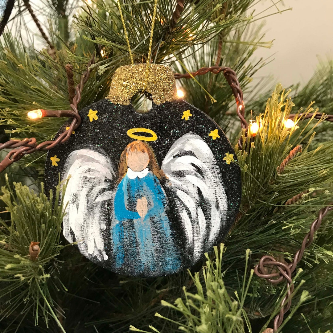 Angel Ornament Hand Painted Religious Christmas Decor Nativity - Etsy