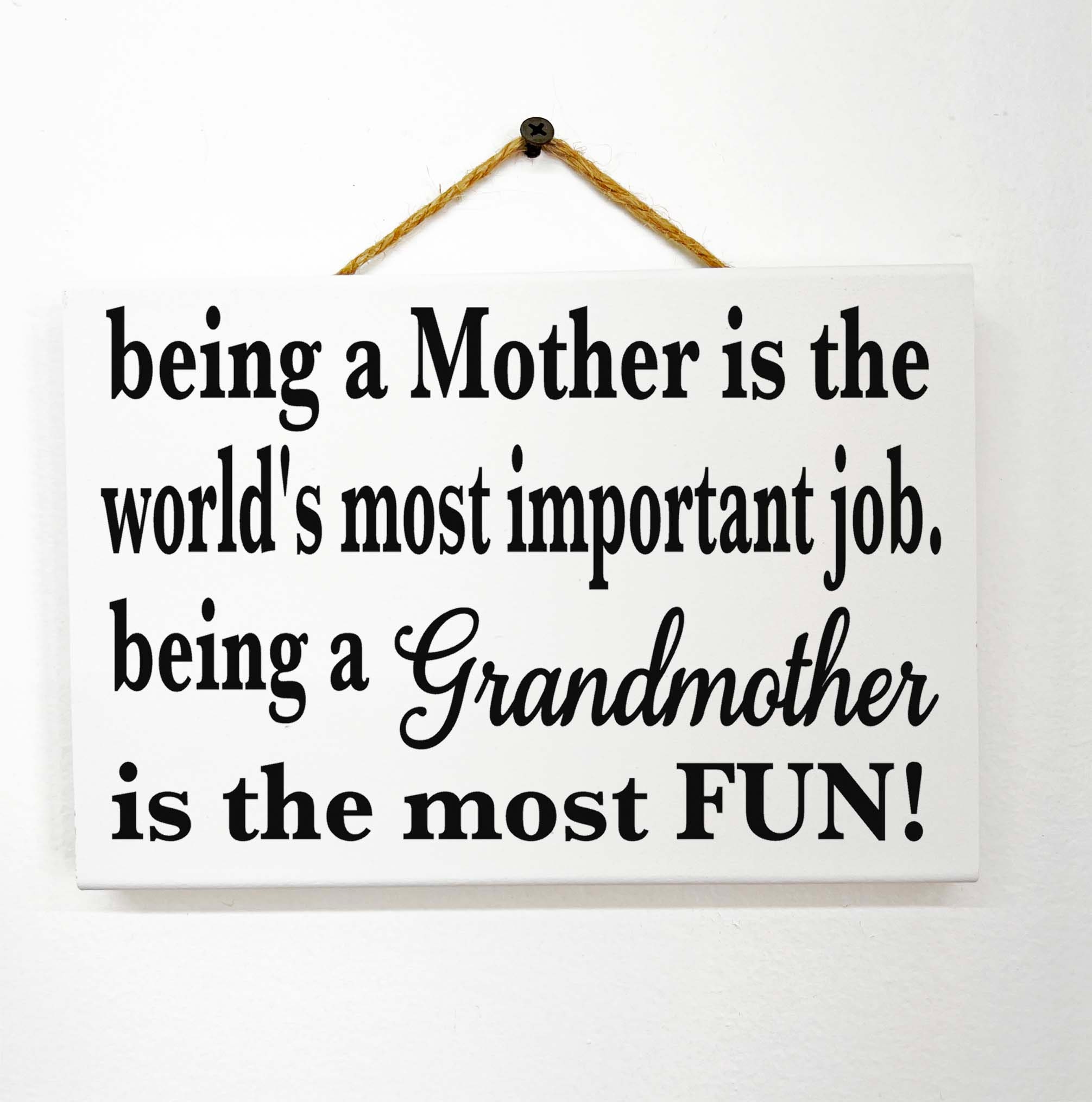 Grandma Gift: Being a Grandmother is Most Fun Wood Sign - Etsy