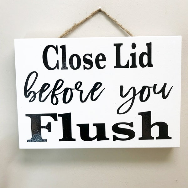 Close Lid Before Flushing Etsy
