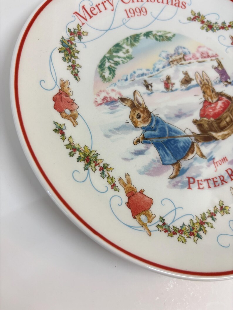Wedgewood 1999 Peter Rabbit Christmas Plate Vintage - Etsy