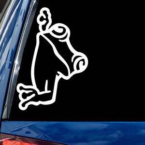Peeping Frog decal car window bumper sticker vinyl all colors Free Shipping