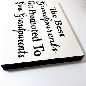 Cornice Con Scritta 'Only The Best Grandparents Get Promoted To Great Grandparents' – Idea Regalo Per Bisnonni, Formato A10 (24,9x19,8cm)