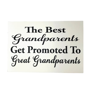 Grandparents Pregnancy Announcement Sign - Photo Prop Reveal Gift