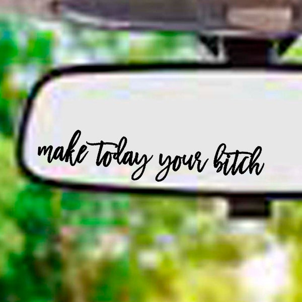 Make Today your Bitch decal sign 65 COLOR Vinyl choices car bumper sticker